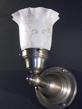 Pair of Sconces with Sprouting Design Detail Electric Shades